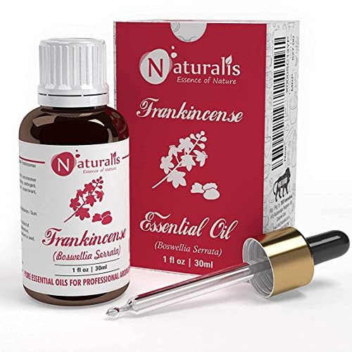 Naturalis Essence of Nature Frankincense Essential Oil, 100% Pure, Natural & Undiluted Therapeutic Grade for Skin Pores Tightening, Fine Lines and Aromatherapy – 30ml