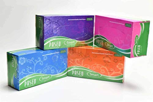 Paseo Smart for Everyday Softness Travel Pack Facial Tissues 100 Pulls 2 ply 200Sheets (Pack of 4)