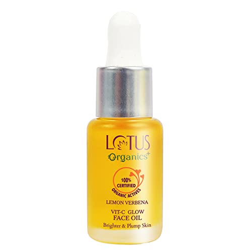 Lotus Organics+ Vitamin – C Glow Face Oil |Lemon Verbena|Brighter & Plump Skin| 15ml